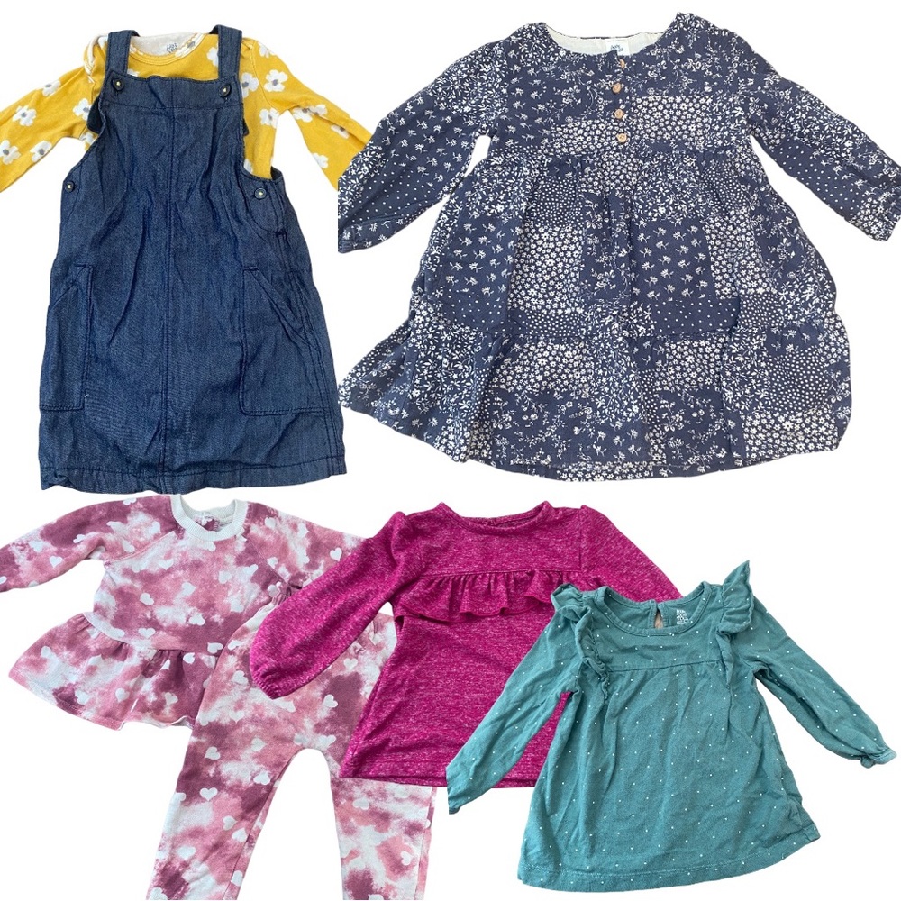 18m fall-winter bundle OshKosh, Carters - dresses, sweat suit, long sleeve shirt